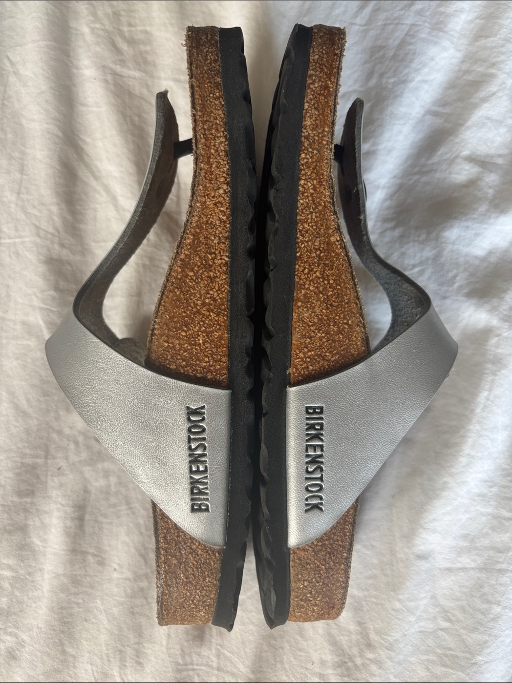 EUC Birkenstock Gizeh Birko-Flor in Silver, 37 - Picture 2 of 9